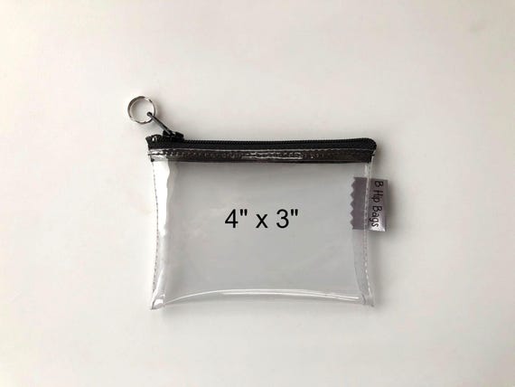 Clear Small Mini Zip Bag Pouch 4x3 Gift Card EDC Pouch