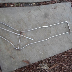 Vintage Metal Sock Stretcher Dryer Laundry Room Decor Heavy Wire Chrome Lee Rowan Co. Size 13 1930s 1950s