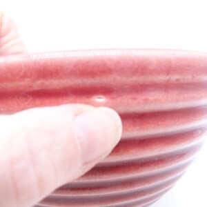 Vintage Small Mixing Bowl Choice, Striped Watt No.5, Pink Ceramic, Kitchen Display, 1930s-50s image 8