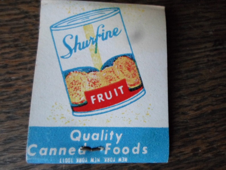 Vintage 1960s Shurfine Grocery Store Matches Never Used NOS Etsy