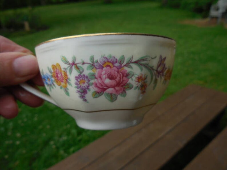 Vintage 1930s Art Deco Teacup and Saucer Set Theodore Haviland Etsy