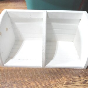 Vintage Wooden Two Tier Corner Shelf, Book Rack, Farmhouse Home Decor, Self Stand Bild 2
