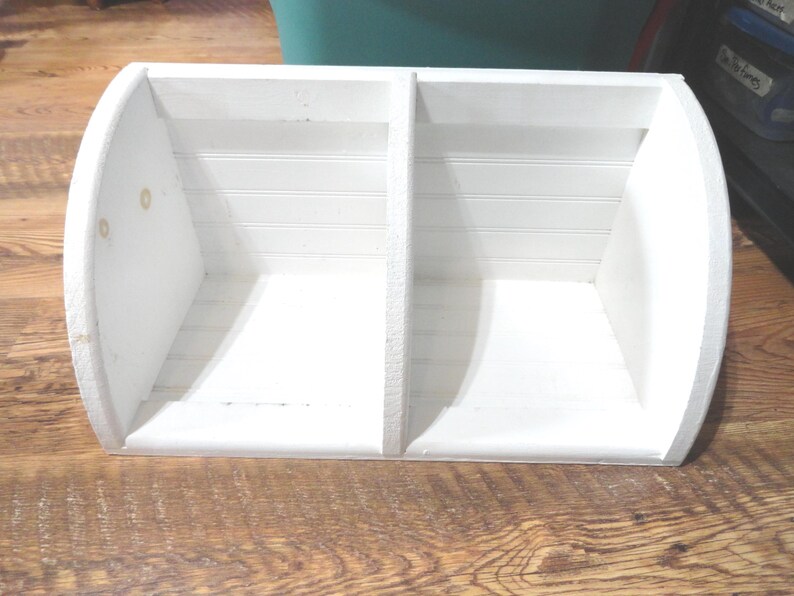 Vintage Wooden Two Tier Corner Shelf, Book Rack, Farmhouse Home Decor, Self Stand Bild 2