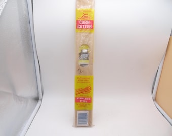 Vintage Lee's Corn Cutter and Creamer, Stainless Steel, Wood, Kitchen Utensil, Choice