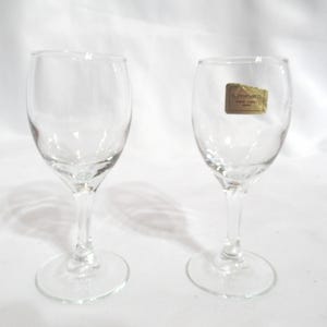 Vintage Luminarc Small Toasting Glasses, French Set of Two Shot Glasses, Sherry