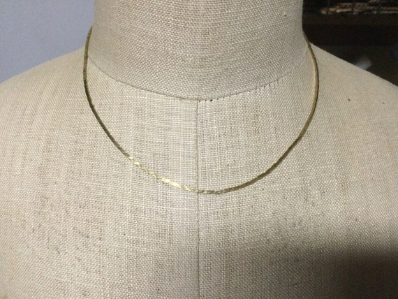 Vintage Women's Cobra Chain Necklace Gold Tone NO… - image 1