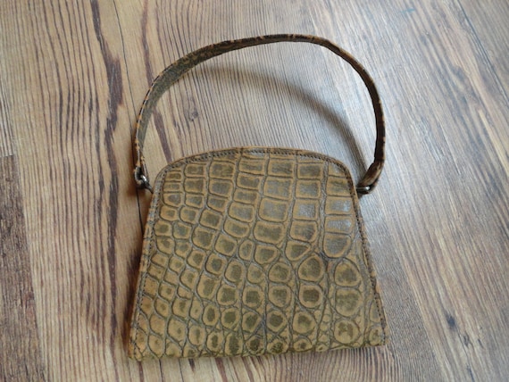Vintage Small Child's or Women's Leather Purse Li… - image 2