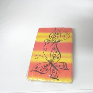 Vintage Butterfly Playing Cards Orange Yellow & Black Stardust Nu-Vue Plastic Coated NOS Made in USA NIP Retro Butterflies 1960s 1970s