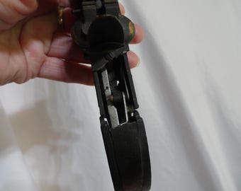 Vintage Flintlock Shape Lighter Wood & Metal Not Perfect