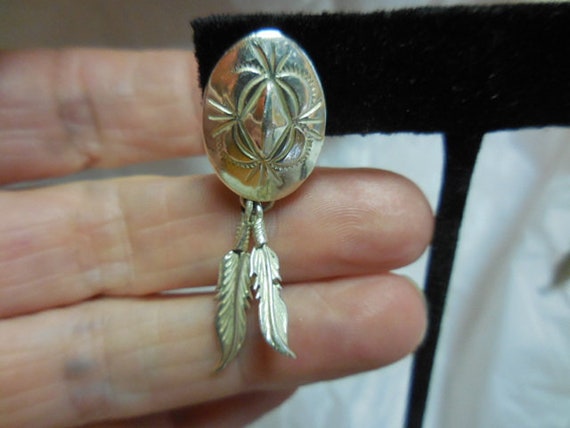 Vintage Women's Sterling Silver Oval Concho Style… - image 2