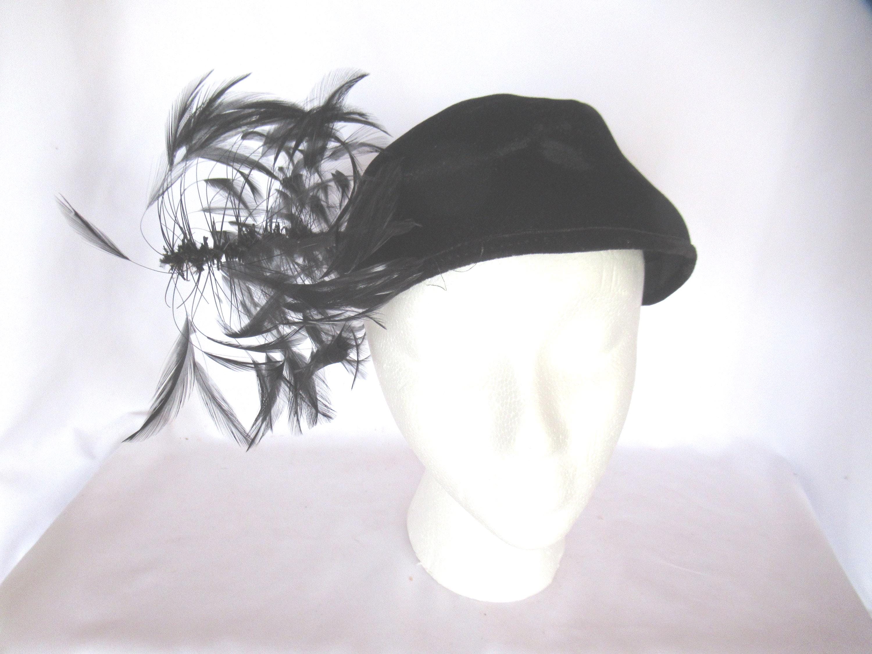 Women’s Vintage Feather Hat Evening Party Unique Cap Amazon.com: COSDREAMER Women Victorian Hat Flower Veil Hat  main image 4