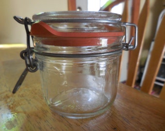 Vintage Bocal Hermétique Le Parfait 1 Litre Made in France, Canister Clear  Glass 1950s Very Good Condition 