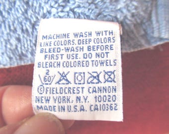 Vintage Light Blue Hand Towel Fieldcrest Cannon Harbor Home USA