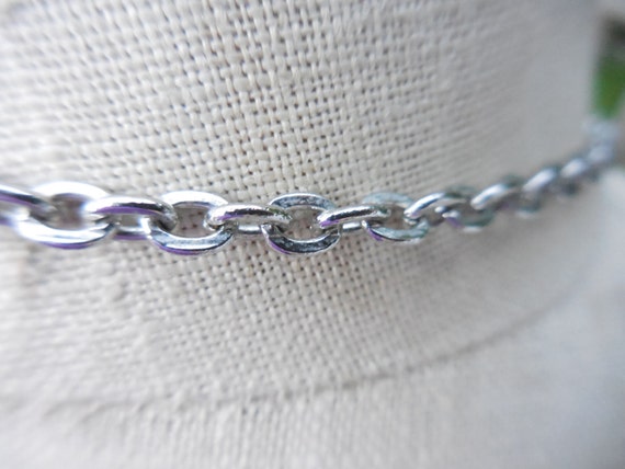 Vintage Women's Long Silver Tone Chain Necklace L… - image 3