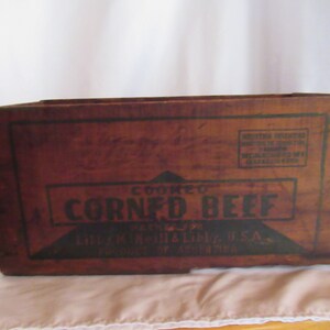 Vintage Libby's Corned Beef Partial Crate Repurpose Rustic Wood ...