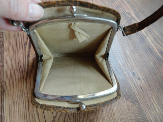 Vintage Small Child's or Women's Leather Purse Li… - image 3