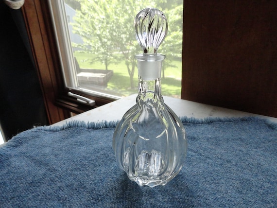 Vintage Women s 4711 Perfume Bottle Swirled Clear Glass Ground