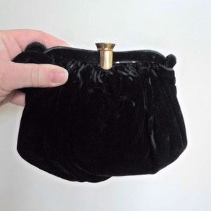 Vintage Ideal 1940s to 1950s Black Velvet Snap Closed Handbag - Etsy