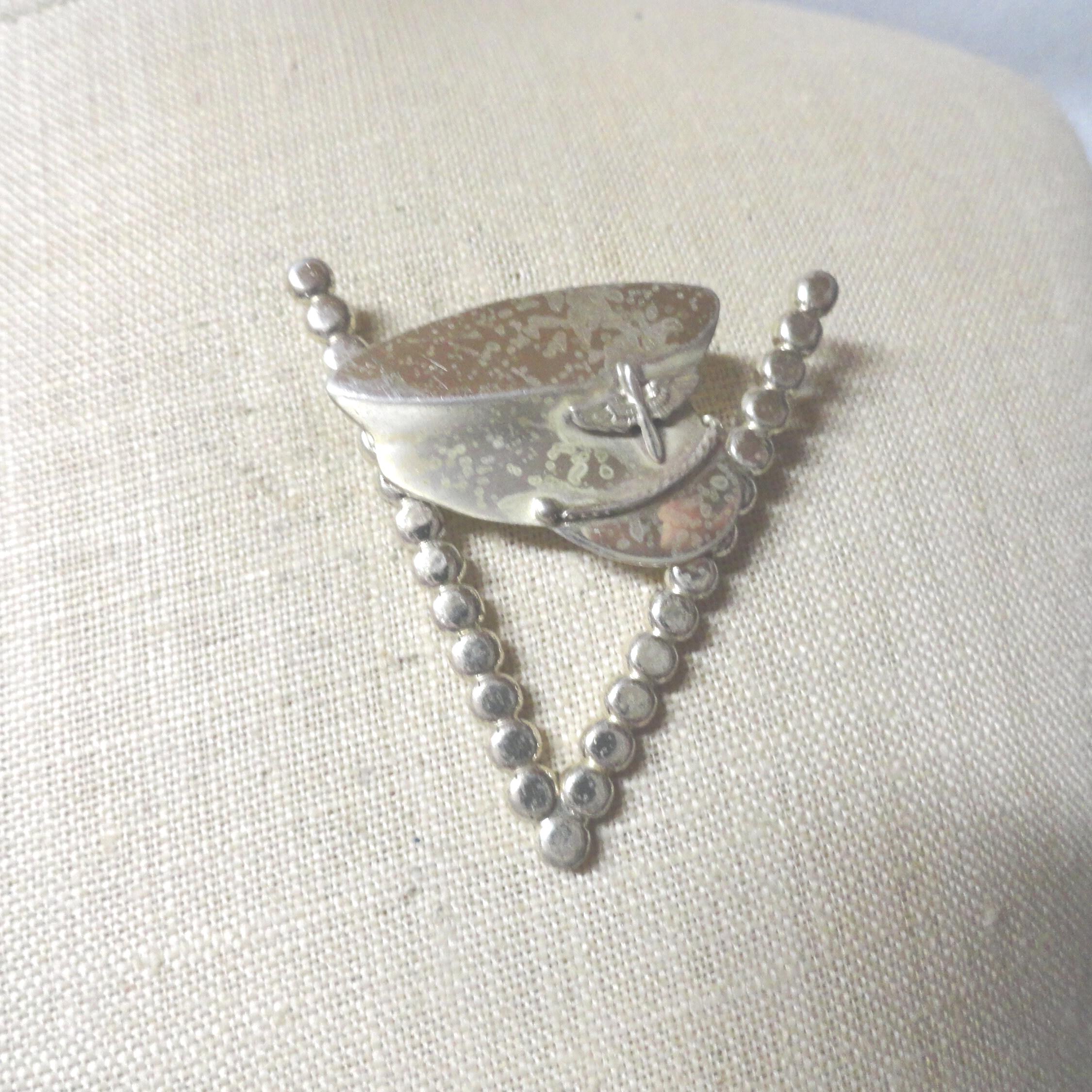 Vintage WW2 Victory Sweetheart Brooch, Sterling Silver Pin, Air