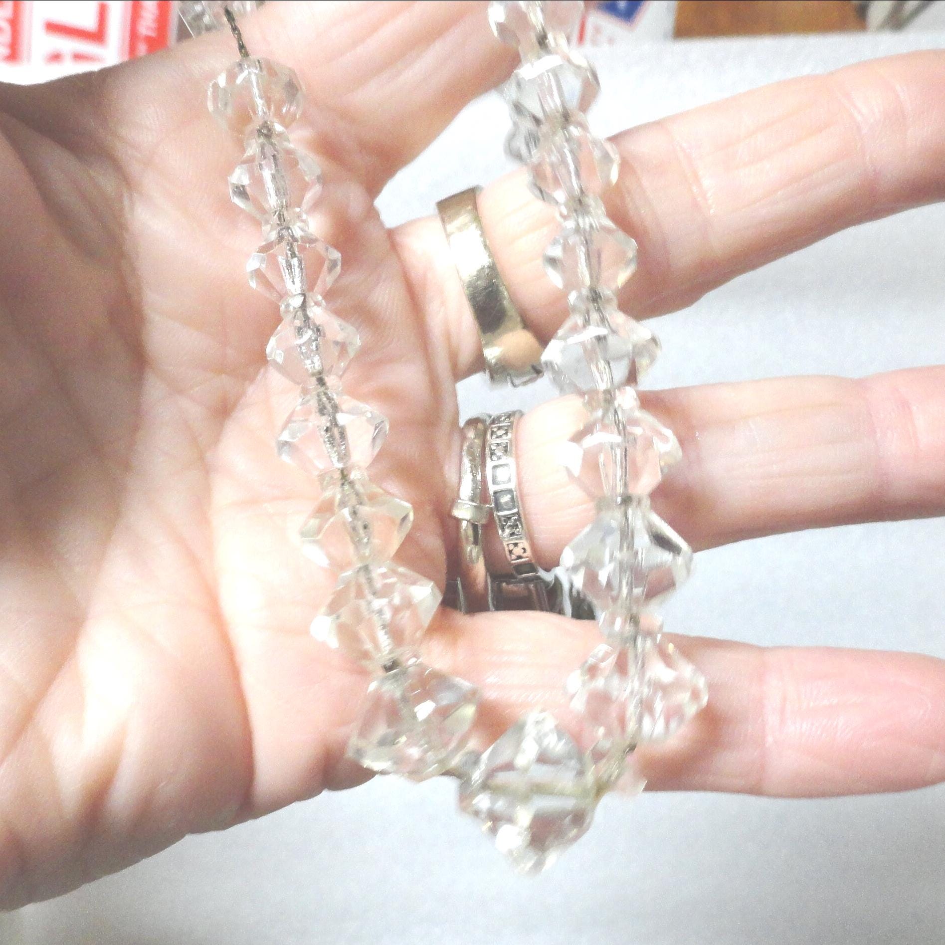 1930's vintagebeadsネックレス 1930年代 ガラスビーズ ロング ネックレス（1930's Glass Beads