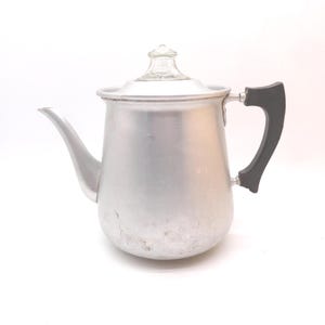 Antique Landers, Frary & Clark Coffee Pot, Aluminum Percolator,  Universal, No. 1109