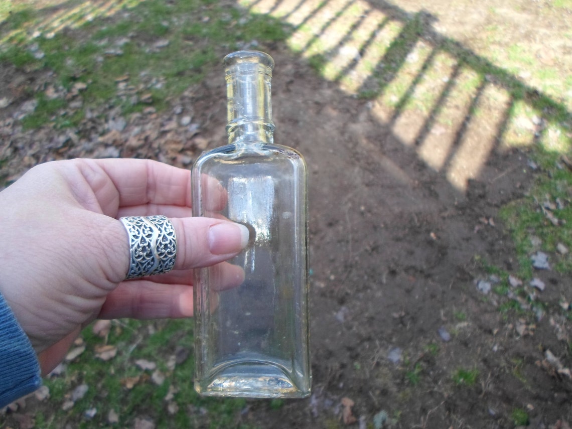 Vintage Antique Sauer's Extract Embossed Glass Bottle Cork Etsy