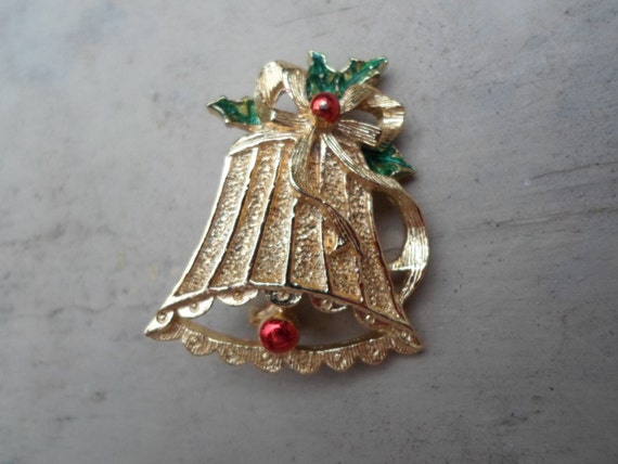 Vintage Women's Gerry's Christmas Bell Pin Holida… - image 2
