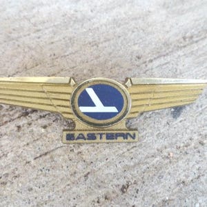 Vintage Airline Wings Pin Eastern or Delta 1960s to 1980s Member Choice Airlines Retro Prop Airplane