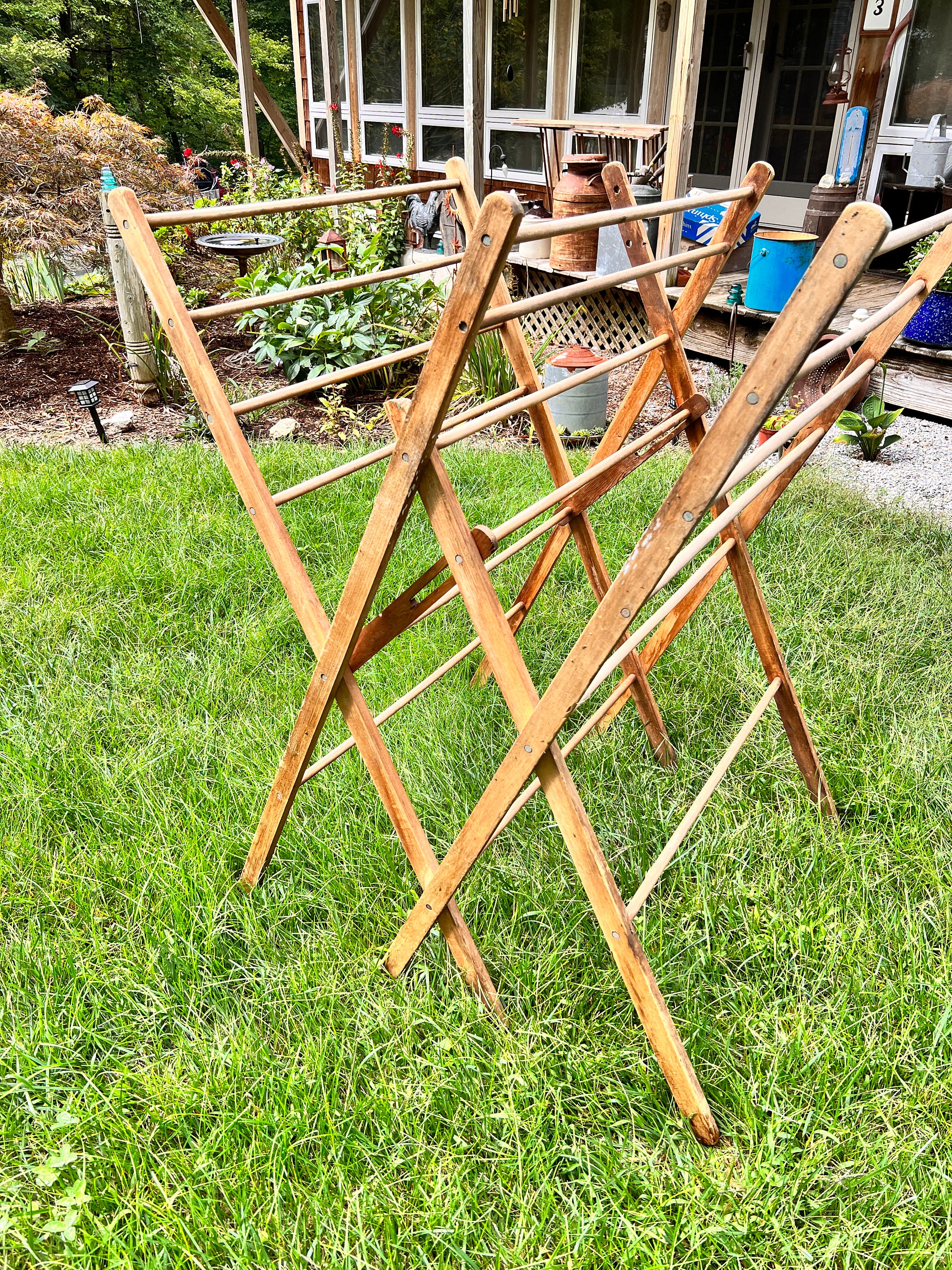 Wooden Clothes Drying Rack – The Foxes Den