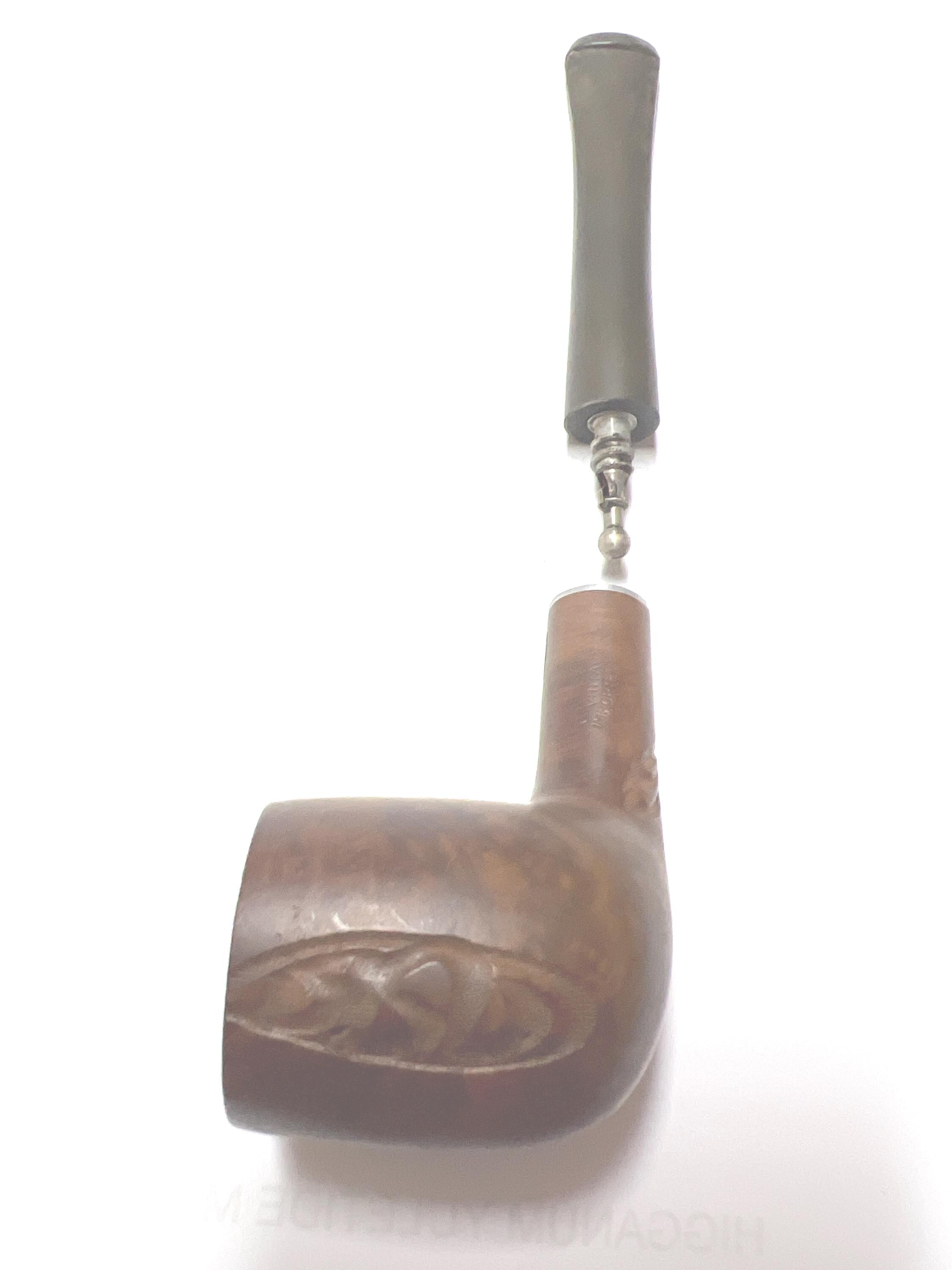 Vintage C.B. Perkins Tobacco Pipe, Imported Briar, Carved Smoking Pipe