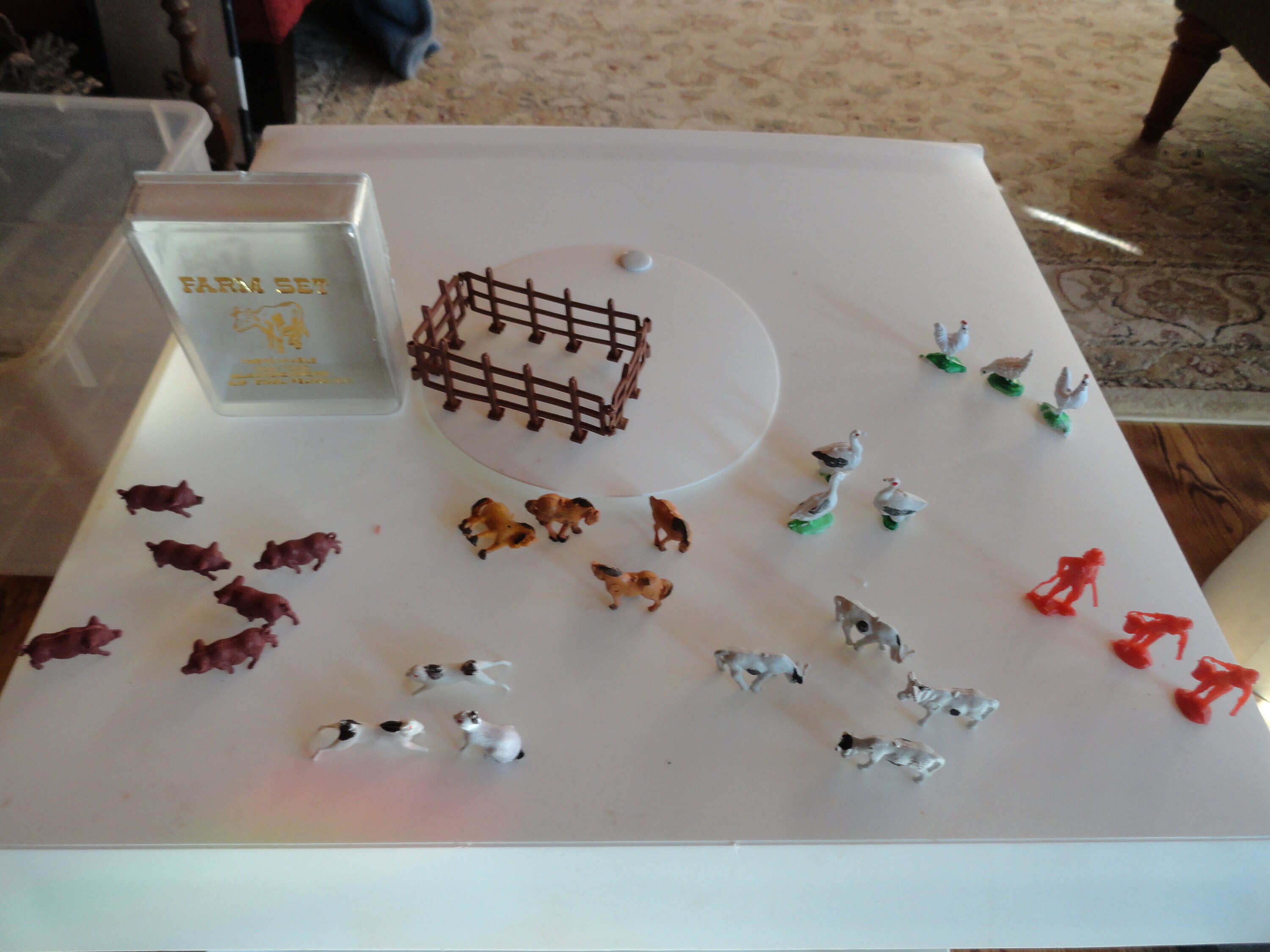 Vintage Tiny Toy Farm Set Non toxic Animal Figurines Fencing Barnyard Animals Colored Rubber Set 1950s 1960s Made in Hong Kong Plastic Etsy Canada