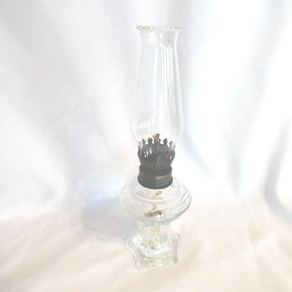 Vintage Lamplight Farms Miniature Hurricane Oil Lamp, 3 Piece