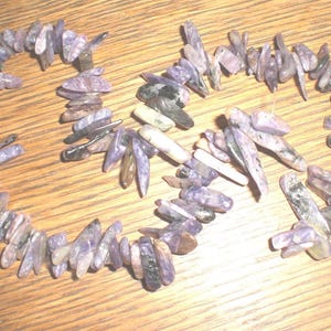 Purple Stone Beads Charolite Chip Beads Short & Long Pieces Beads For Jewelry Making Supplies Crafting Strung Beads