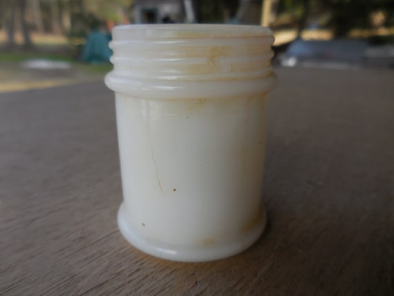 Vintage Drug Store Milk Glass Jar Resinol Medicine Bottle Ointment Pharmacy  Super-lanolated Medicinal Skin Ointment 