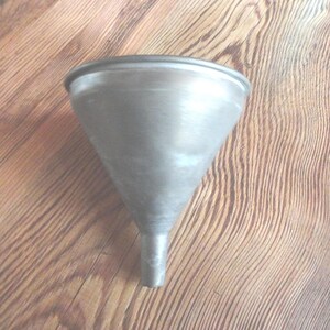 Vintage Aluminum Metal Funnel Kitchen Utensil Garage Tool 1920s to 1940s Retro Home Decor Metal No Handle Repurpose Choice