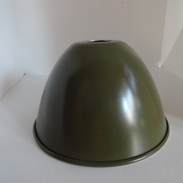 Vintage Rhimco 57094 Military Green Metal Lamp Light Reflector Shade Small Lamp 1940s 1950s Shade DIY Hanging Light Aluminum Lightweight