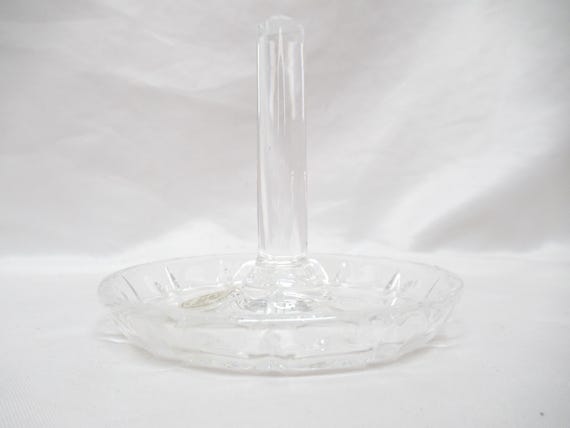 Vintage Crystal Ring Holder, Made in Yugoslavia