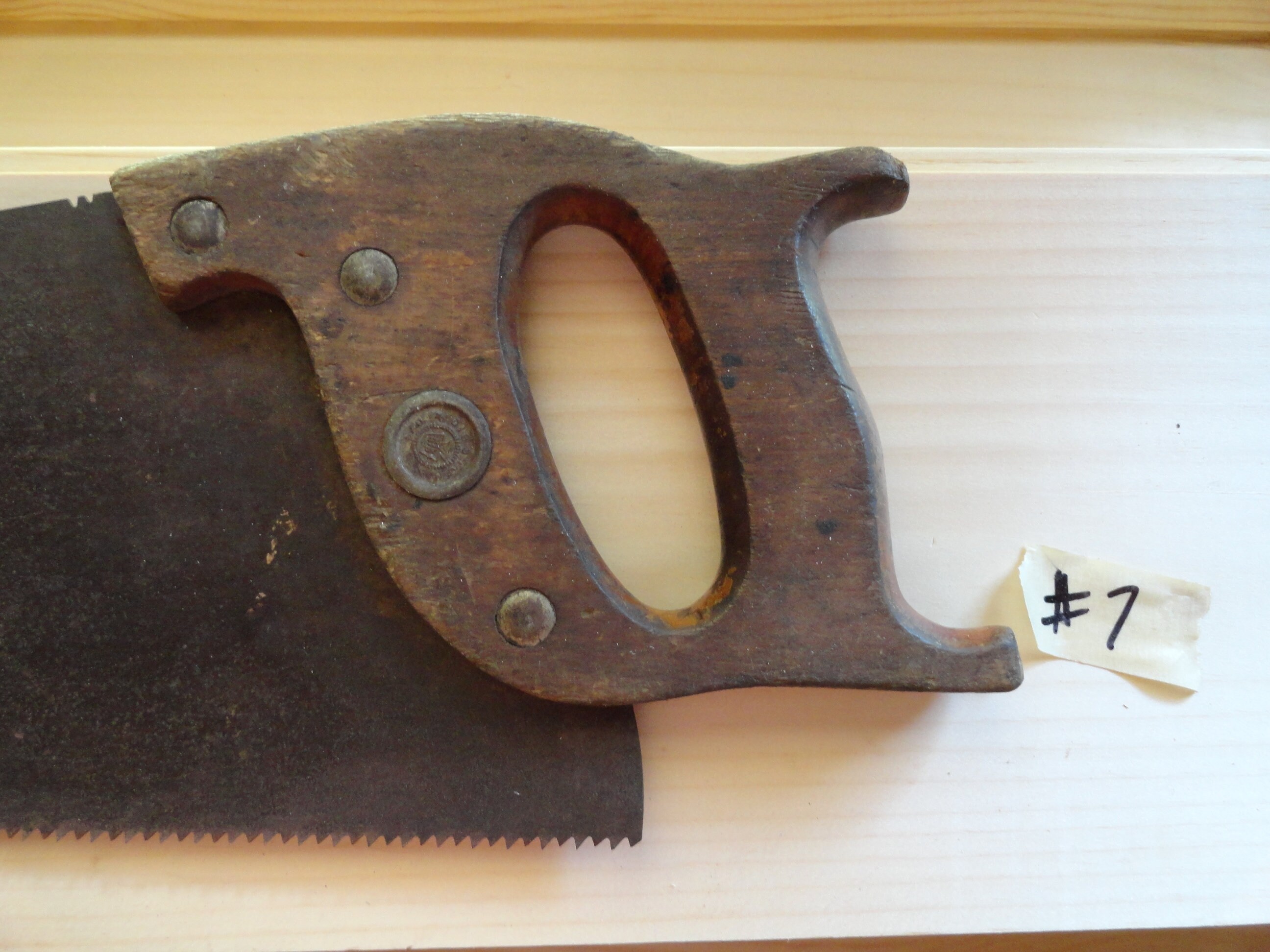 Vintage 1940s Disston USA Hand Saw Metal/wood Collectible Etsy