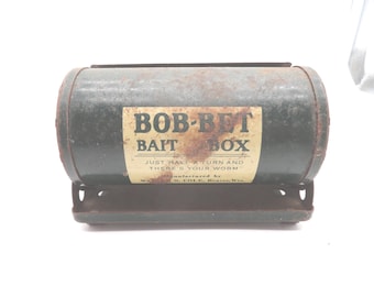 Boîte à Appât Vintage BobBet - Années 1940, Fabrication US