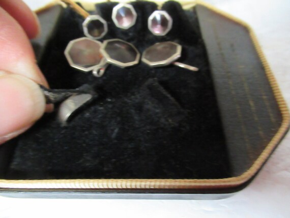 Vintage Men's Swank Octagonal Cufflinks & Shirt S… - image 4