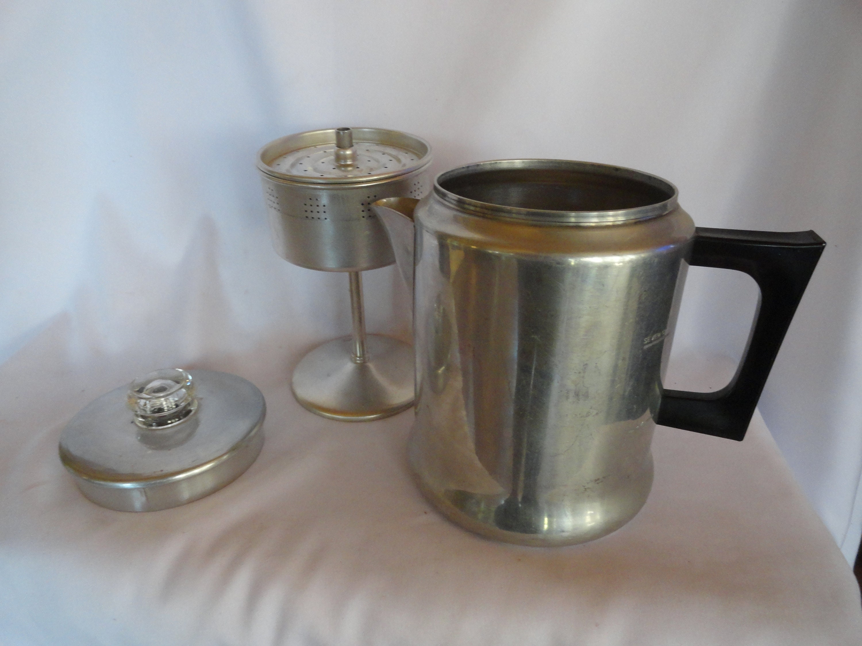 Vintage Mini Comet Aluminum Coffee Pot - 2 Cup Size