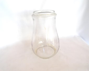 Vintage Dietz Fitzall Lantern Globe Loc-Nob, Clear, NY, USA, Replacement, Embossed, 1910s-50s