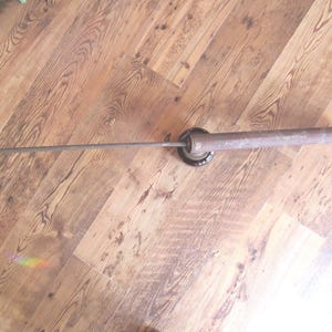 Vintage Bug Pesticide Sprayer Insecticide Extra Long Red Metal/Brown Glass 1950s 1960s Wood Handle Retro Pump Garden Tree Tool Display