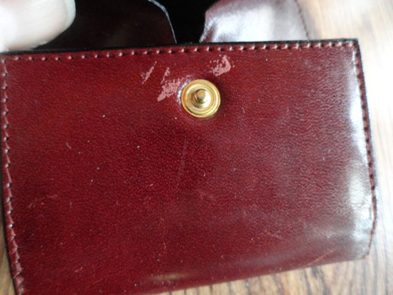 Vintage Women's Italian Wallet Reddish Brown Calf… - image 5