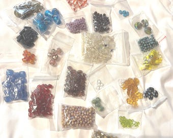 Assorted Glass Bead Lot, 1lb., Jewelry Making Supplies