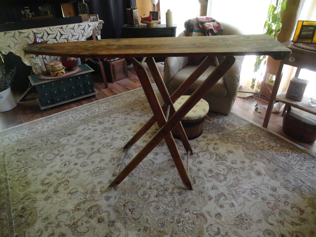 Antique Folding Wooden Ironing Board Primitive Wood Ironing Board