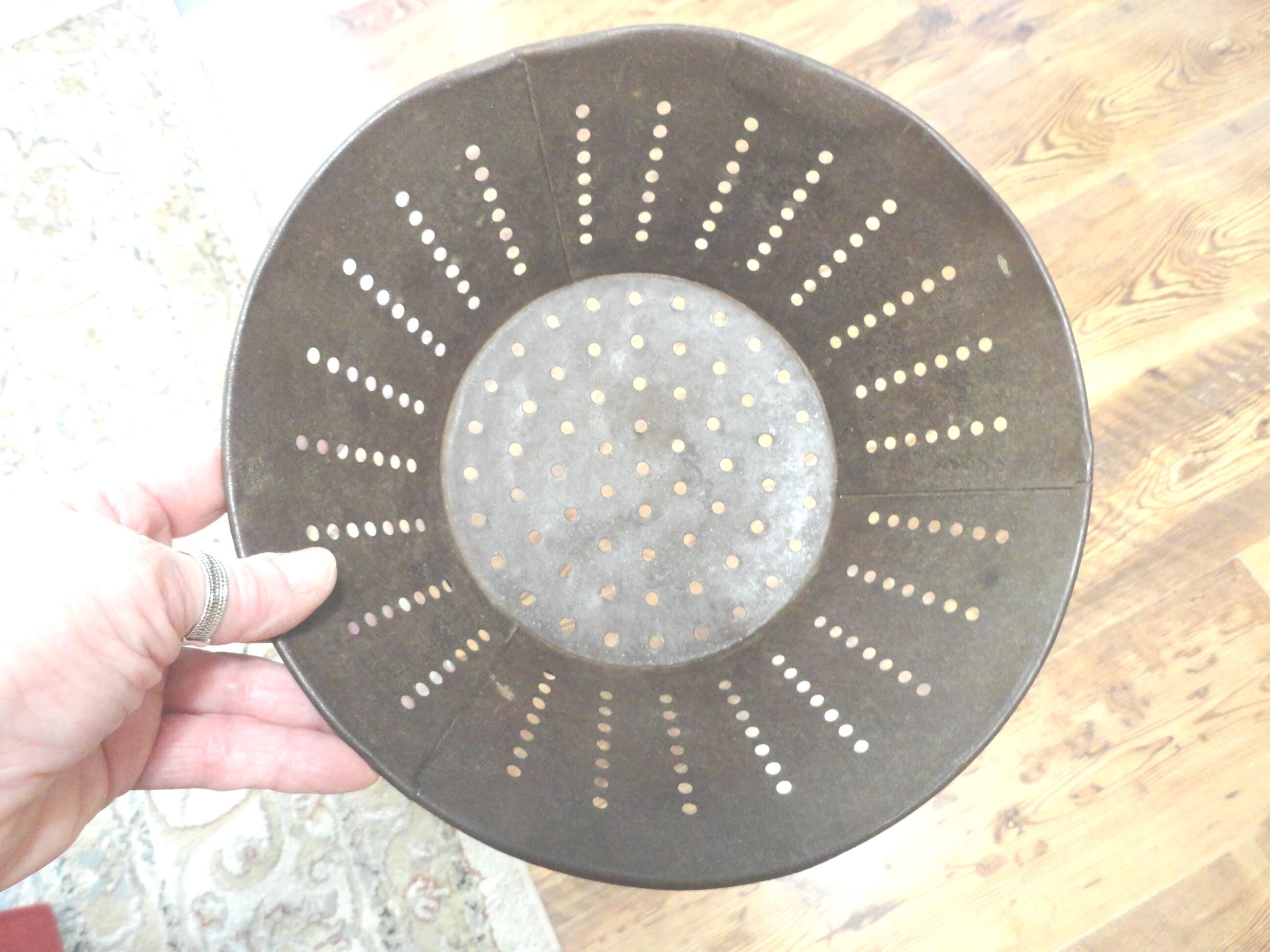 Rusty Colander Antique Metal Colander, Rusty Strainer, Tapered Utensil, 1920s - Etsy