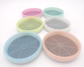 Vintage 1970s Tupperware Coasters, Set of 6 in Pastel Colors