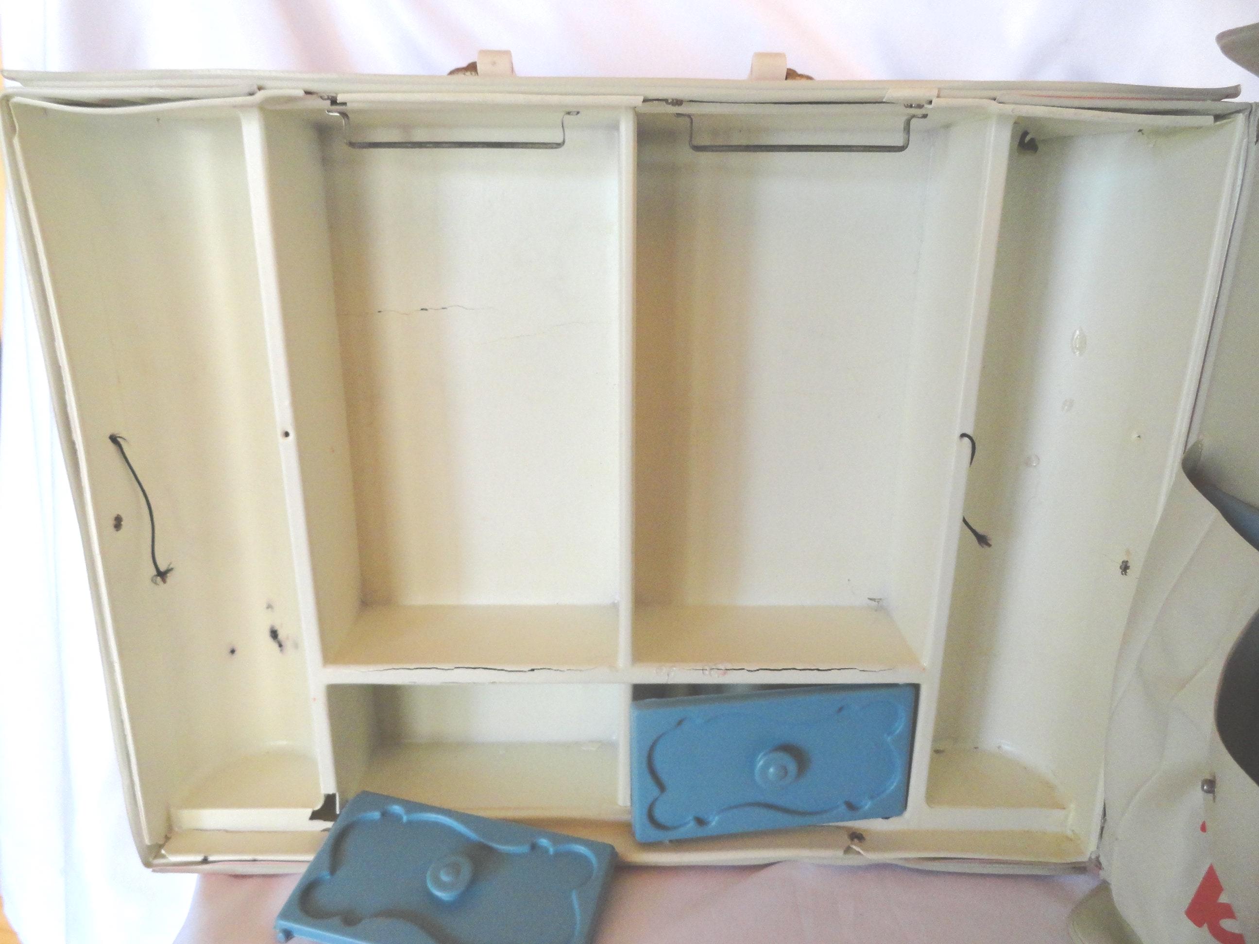 Vintage 1963 Barbie & Midge Doll Case Pink Vinyl Handle