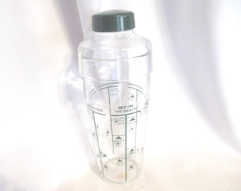 Vintage Cocktail Mixer, Plastic Drink Shaker, Barware 1960s-70s